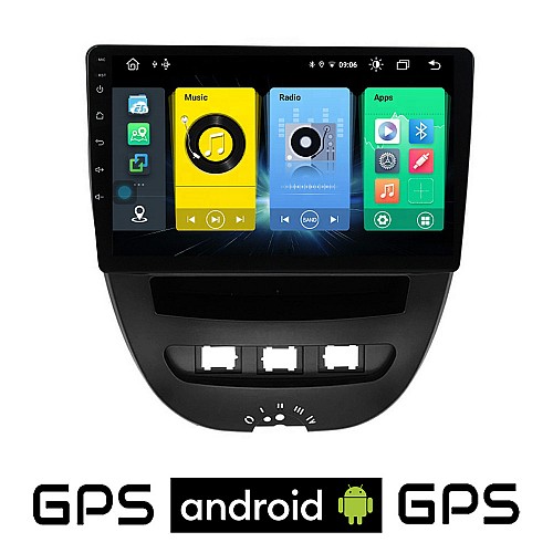 PEUGEOT 107 (2005 - 2014) Android οθόνη αυτοκίνητου με GPS WI-FI (ηχοσύστημα αφής 10" ιντσών OEM Youtube Playstore MP3 USB Radio Bluetooth Mirrorlink εργοστασιακή, 4x60W, AUX) PE135