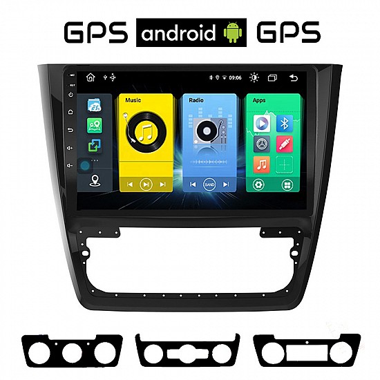 SKODA YETI (2014-2017) Android οθόνη αυτοκίνητου με GPS WI-FI (ηχοσύστημα αφής 10 ιντσών OEM Youtube Playstore MP3 USB Radio Bluetooth Mirrorlink εργοστασιακή, 4x60W, AUX) SK51