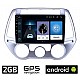 HYUNDAI i20 (2008 - 2013) *με χειροκινητο κλιματισμό Android οθόνη αυτοκίνητου 2GB με GPS WI-FI (ηχοσύστημα αφής 9 ιντσών OEM Youtube Playstore MP3 USB Radio Bluetooth Mirrorlink εργοστασιακή, 4x60W, AUX) HY274-2GB