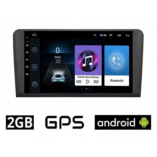MERCEDES BENZ ML (W164) 2005 - 2011 Android οθόνη αυτοκίνητου 2GB με GPS WI-FI (ηχοσύστημα αφής 9 ιντσών OEM Youtube Playstore MP3 USB Radio Bluetooth Mirrorlink εργοστασιακή, 4x60W, Benz) ME101-2GB