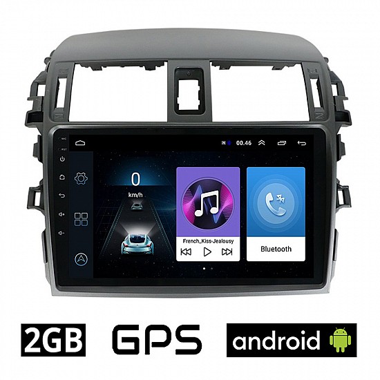 TOYOTA COROLLA (2006 - 2012) Android οθόνη αυτοκίνητου 2GB με GPS WI-FI ( TOYOTA ηχοσύστημα αφής 9 ιντσών OEM Youtube Playstore MP3 USB Radio Bluetooth Mirrorlink εργοστασιακή, 4 x 60W, AUX) TO64-2GB