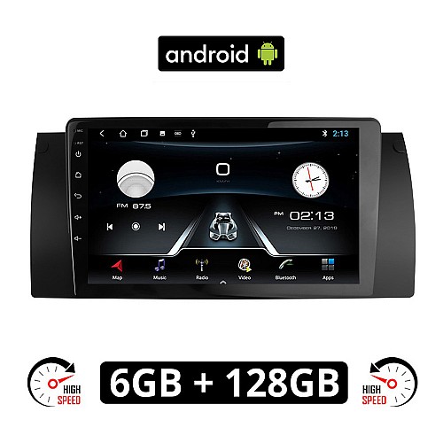 BMW E39 (1997 - 2005) Android οθόνη αυτοκίνητου 6GB με GPS WI-FI (ηχοσύστημα αφής 9" ιντσών OEM Σειρά 5 Youtube Playstore MP3 USB Radio Bluetooth Mirrorlink Ε39 εργοστασιακή, 4x60W, AUX) BM02-6GB