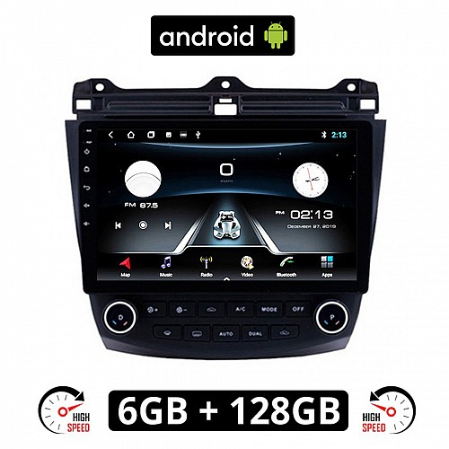 HONDA ACCORD 2003 - 2007 Android οθόνη αυτοκίνητου 6GB με GPS WI-FI (ηχοσύστημα αφής 10" ιντσών OEM Youtube Playstore MP3 USB Radio Bluetooth Mirrorlink εργοστασιακή, 4x60W, πλοηγός)