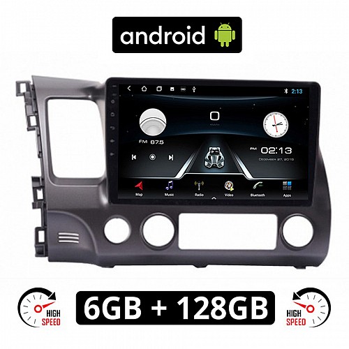 HONDA CIVIC 4D (2006 - 2012) Android οθόνη αυτοκίνητου 6GB με GPS WI-FI (ηχοσύστημα αφής 10" ιντσών OEM Youtube Playstore MP3 USB Radio Bluetooth Mirrorlink εργοστασιακή, 4x60W, AUX) HO141-6GB