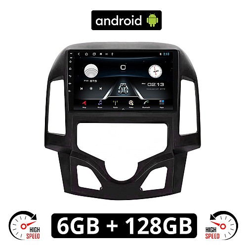 HYUNDAI i30 (2007 - 2012) Android οθόνη αυτοκίνητου 6GB με GPS WI-FI (ηχοσύστημα αφής 9" ιντσών OEM Youtube Playstore MP3 USB Radio Bluetooth Mirrorlink εργοστασιακή, 4x60W, AUX) HY110A-6GB