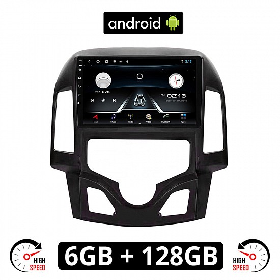 HYUNDAI i30 (2007 - 2012) Android οθόνη αυτοκίνητου 6GB με GPS WI-FI (ηχοσύστημα αφής 9 ιντσών OEM Youtube Playstore MP3 USB Radio Bluetooth Mirrorlink εργοστασιακή, 4x60W, AUX) HY110A-6GB