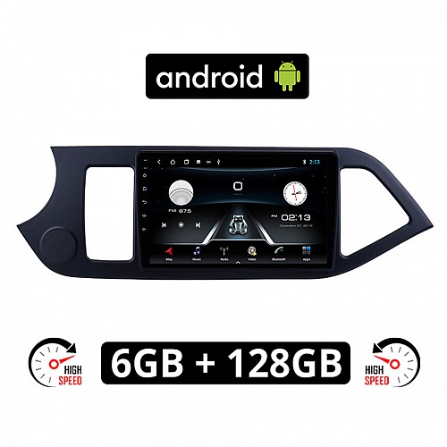 KIA PICANTO (2011 - 2017) Android οθόνη αυτοκίνητου 6GB με GPS WI-FI (ηχοσύστημα αφής 9" ιντσών OEM Youtube Playstore MP3 USB Radio Bluetooth Mirrorlink εργοστασιακή, 4x60W, AUX)