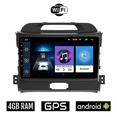 KIA SPORTAGE (2010 - 2015) Android οθόνη αυτοκίνητου 4GB με GPS WI-FI (ηχοσύστημα αφής 9" ιντσών OEM Youtube Playstore MP3 USB Radio Bluetooth Mirrorlink εργοστασιακή, 4x60W, AUX)