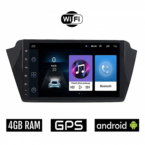 SKODA FABIA (μετά το 2015)  Android οθόνη αυτοκίνητου 4GB με GPS WI-FI (ηχοσύστημα αφής 9" ιντσών OEM Youtube Playstore MP3 USB Radio Bluetooth Mirrorlink εργοστασιακή, 4x60W, AUX)