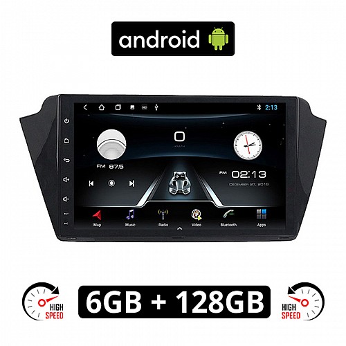 SKODA FABIA (μετά το 2015)  Android οθόνη αυτοκίνητου 6GB με GPS WI-FI (ηχοσύστημα αφής 9" ιντσών OEM Youtube Playstore MP3 USB Radio Bluetooth Mirrorlink εργοστασιακή, 4x60W, AUX) SK57-6GB