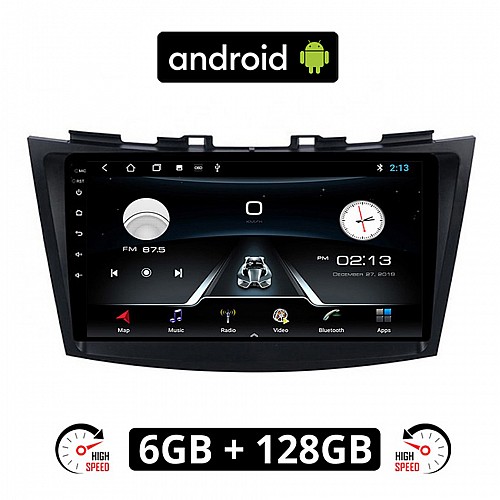 SUZUKI SWIFT (2011-2016) Android οθόνη αυτοκίνητου 6GB με GPS WI-FI (ηχοσύστημα αφής 9" ιντσών OEM Youtube Playstore MP3 USB Radio Bluetooth Mirrorlink εργοστασιακή, 4x60W, AUX)  SUZ367-6GB