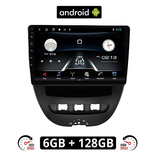 TOYOTA AYGO (2005 - 2014) Android οθόνη αυτοκίνητου 6GB με GPS WI-FI (ηχοσύστημα αφής 10" ιντσών OEM Youtube Playstore MP3 USB Radio Bluetooth Mirrorlink εργοστασιακή, AUX, 4x60W) TO135-6GB