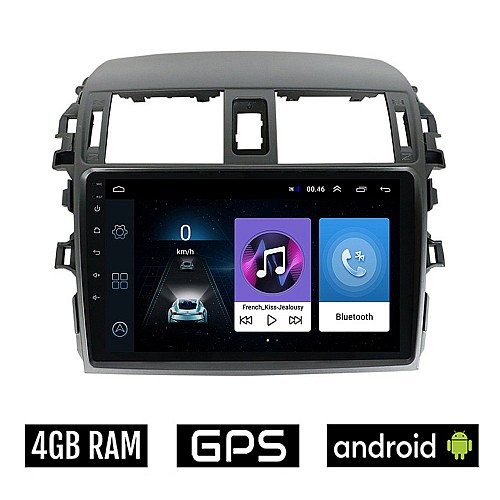 TOYOTA COROLLA (2006 - 2012) Android οθόνη αυτοκίνητου 4GB με GPS WI-FI (TOYOTA ηχοσύστημα αφής 9" ιντσών OEM Youtube Playstore MP3 USB Radio Bluetooth Mirrorlink εργοστασιακή 4x60W)