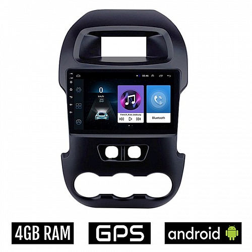 FORD RANGER 2011-2015 Android οθόνη αυτοκίνητου 4GB με GPS WI-FI (ηχοσύστημα αφής 9" ιντσών OEM Youtube Playstore MP3 USB Radio Bluetooth Mirrorlink εργοστασιακή, 4x60W, AUX)