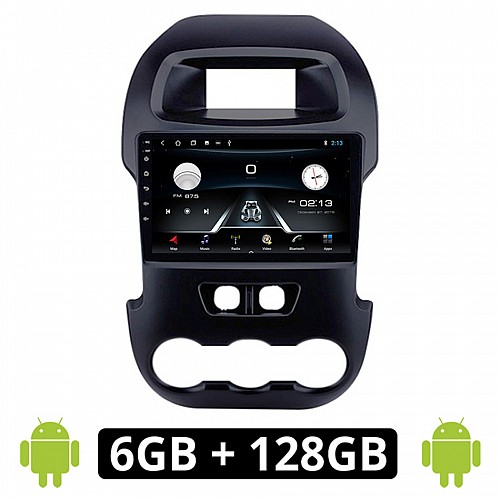 FORD RANGER 2011-2015 Android οθόνη αυτοκίνητου 6GB με GPS WI-FI (ηχοσύστημα αφής 9" ιντσών OEM Youtube Playstore MP3 USB Radio Bluetooth Mirrorlink εργοστασιακή, 4x60W, AUX) FO462-6GB