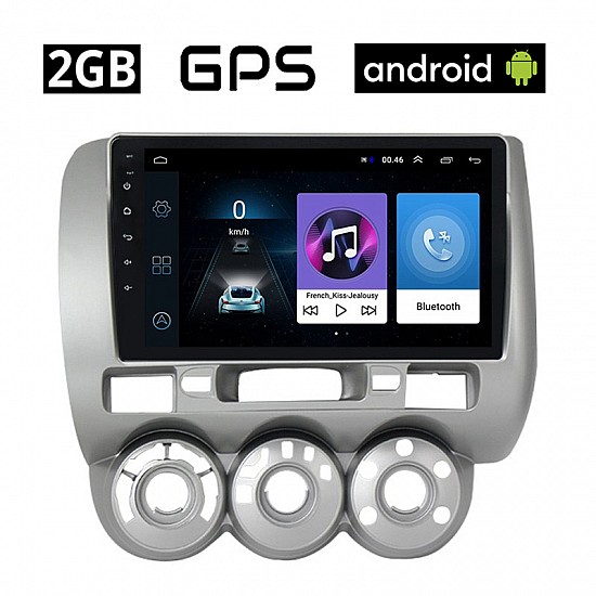 HONDA JAZZ 2002-2008 Android οθόνη αυτοκίνητου 2GB με GPS WI-FI (ηχοσύστημα αφής 9 ιντσών OEM Youtube Playstore MP3 USB Radio Bluetooth Mirrorlink εργοστασιακή, 4x60W, AUX) HO984-2GB