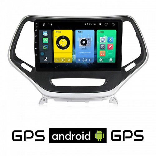 JEEP CHEROKEE  μετά το 2014 Android οθόνη αυτοκίνητου με GPS WI-FI (ηχοσύστημα αφής 10" ιντσών OEM Youtube Playstore MP3 USB Radio Bluetooth Mirrorlink εργοστασιακή, 4x60W, AUX) JE123