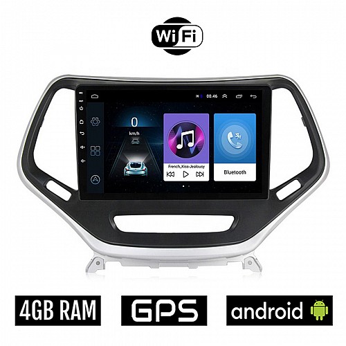 JEEP CHEROKEE μετά το 2014 Android οθόνη αυτοκίνητου 4GB με GPS WI-FI (ηχοσύστημα αφής 10" ιντσών OEM Youtube Playstore MP3 USB Radio Bluetooth Mirrorlink εργοστασιακή, 4x60W, AUX)