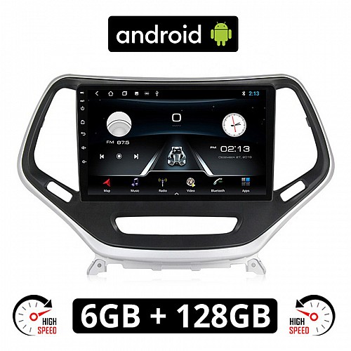 JEEP CHEROKEE μετά το 2014 Android οθόνη αυτοκίνητου 6GB με GPS WI-FI (ηχοσύστημα αφής 10" ιντσών OEM Youtube Playstore MP3 USB Radio Bluetooth Mirrorlink εργοστασιακή, 4x60W, AUX)