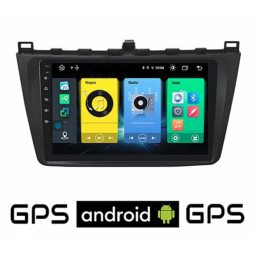 MAZDA 6 (μετά το 2008) Android οθόνη αυτοκίνητου με GPS WI-FI (ηχοσύστημα αφής 9" ιντσών OEM Youtube Playstore MP3 USB Radio Bluetooth Mirrorlink εργοστασιακή, 4x60W, AUX) MA168
