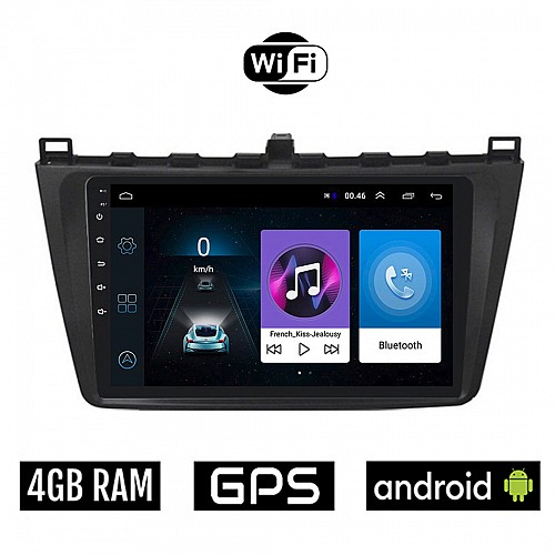 MAZDA 6 (μετά το 2008) Android οθόνη αυτοκίνητου 4GB με GPS WI-FI (ηχοσύστημα αφής 9" ιντσών OEM Youtube Playstore MP3 USB Radio Bluetooth Mirrorlink εργοστασιακή, 4x60W, AUX)