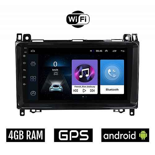 MERCEDES A W169 (2004-2012) Android οθόνη αυτοκίνητου 4GB με GPS WI-FI (ηχοσύστημα αφής 9" ιντσών OEM Youtube Playstore MP3 USB Radio Bluetooth Mirrorlink εργοστασιακή, 4x60W, Benz)
