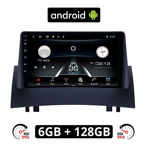 RENAULT MEGANE 2 (2002-2008) Android οθόνη αυτοκίνητου 6GB με GPS WI-FI (ηχοσύστημα αφής 9" ιντσών OEM Youtube Playstore MP3 USB Radio Bluetooth Mirrorlink εργοστασιακή, 4x60W, AUX) RE11-6GB