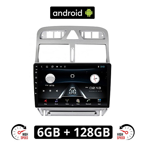 PEUGEOT 307 (2002-2013) Android οθόνη αυτοκίνητου 6GB με GPS WI-FI (ηχοσύστημα αφής 9" ιντσών OEM Youtube Playstore MP3 USB Radio Bluetooth Mirrorlink εργοστασιακή, 4x60W, AUX) PE123-6GB