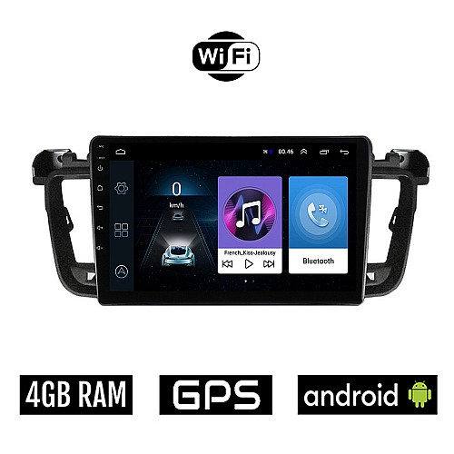 PEUGEOT 508 (2010-2015) Android οθόνη αυτοκίνητου 4GB με GPS WI-FI (ηχοσύστημα αφής 9" ιντσών OEM Youtube Playstore MP3 USB Radio Bluetooth Mirrorlink εργοστασιακή, 4x60W, AUX)