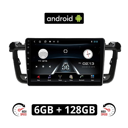 PEUGEOT 508 (2010-2015) Android οθόνη αυτοκίνητου αφής 9" ιντσών 6GB με GPS WI-FI (ηχοσύστημα OEM Youtube Playstore MP3 USB Radio Bluetooth Mirrorlink εργοστασιακή, 4x60W, AUX)