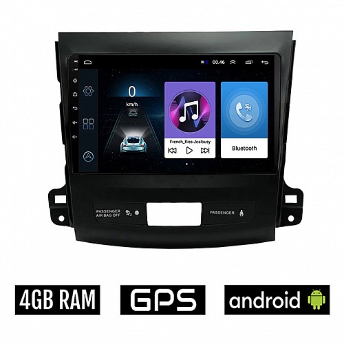 PEUGEOT 4007 (2006-2012) Android οθόνη αυτοκίνητου 4GB με GPS WI-FI (ηχοσύστημα αφής 9" ιντσών OEM Youtube Playstore MP3 USB Radio Bluetooth Mirrorlink εργοστασιακή, 4x60W, AUX)