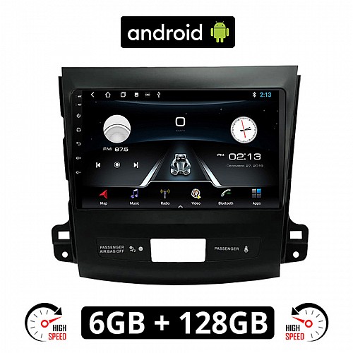 PEUGEOT 4007 (2006-2012) Android οθόνη αυτοκίνητου 6GB με GPS WI-FI (ηχοσύστημα αφής 9" ιντσών OEM Youtube Playstore MP3 USB Radio Bluetooth Mirrorlink εργοστασιακή, 4x60W, AUX, πλοηγός)