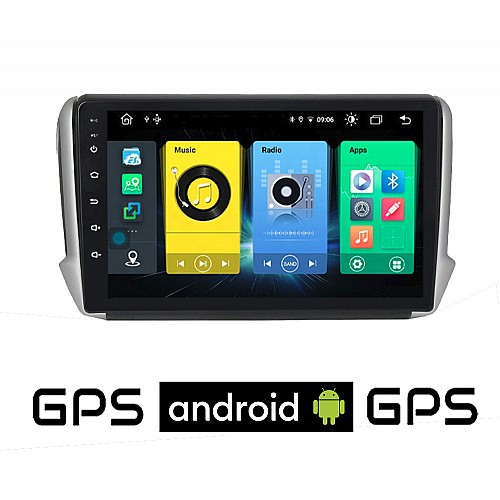PEUGEOT 208 - 2008 (2012-2019) Android οθόνη αυτοκίνητου με Ελληνικό GPS Youtube WI-FI (ηχοσύστημα αφής 10" ιντσών OEM Playstore MP3 USB Radio Bluetooth Mirrorlink εργοστασιακή 4x60W πλοηγός)