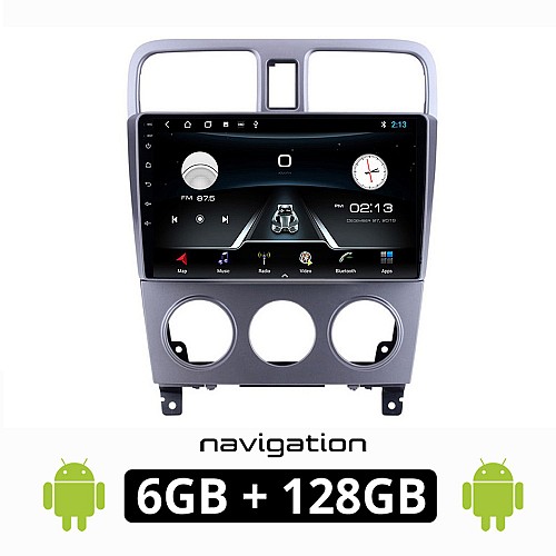SUBARU FORESTER (2002-2008) Android οθόνη αυτοκίνητου 6GB με GPS WI-FI (ηχοσύστημα αφής 9" ιντσών OEM Youtube Playstore MP3 USB Radio Bluetooth Mirrorlink εργοστασιακή, 4x60W, AUX) SU74-6GB
