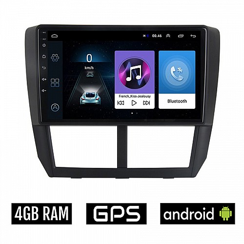 SUBARU IMPREZA (2008-2013) Android οθόνη αυτοκίνητου 4GB με GPS WI-FI (ηχοσύστημα αφής 9" ιντσών OEM Youtube Playstore MP3 USB Radio Bluetooth Mirrorlink εργοστασιακή, 4x60W, AUX)