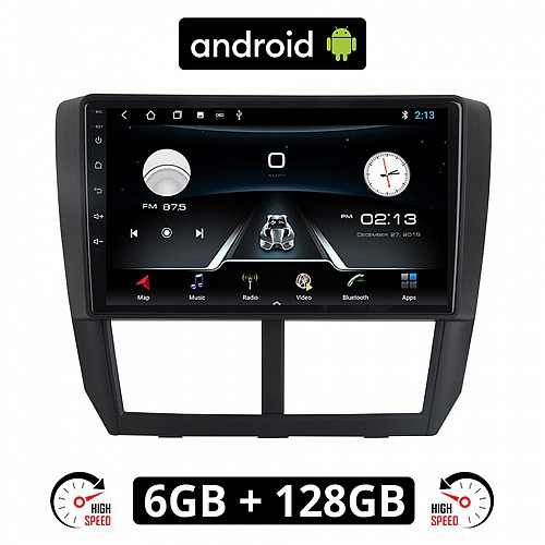 SUBARU IMPREZA (2008-2013) Android οθόνη αυτοκίνητου 6GB με GPS WI-FI (ηχοσύστημα αφής 9" ιντσών OEM Youtube Playstore MP3 USB Radio Bluetooth Mirrorlink εργοστασιακή, 4x60W, AUX)