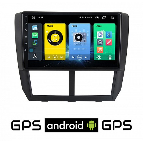 SUBARU FORESTER (2008-2013) Android οθόνη αυτοκίνητου με GPS WI-FI (ηχοσύστημα αφής 9" ιντσών OEM Youtube Playstore MP3 USB Radio Bluetooth Mirrorlink εργοστασιακή, 4x60W, AUX) SU77