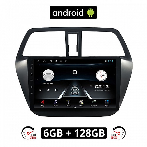 SUZUKI SX4 S-CROSS (μετά το 2014) Android οθόνη αυτοκίνητου 6GB με GPS WI-FI (ηχοσύστημα αφής 9" ιντσών OEM Youtube Playstore MP3 USB Radio Bluetooth Mirrorlink εργοστασιακή, AUX, 4x60W) SUZ49-6GB