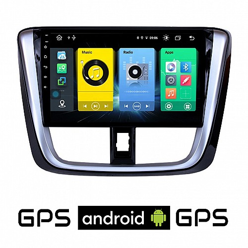 TOYOTA YARIS (2015 - 2020) Android οθόνη αυτοκίνητου με GPS WI-FI (ηχοσύστημα αφής 9" ιντσών OEM Youtube Playstore MP3 USB Radio Bluetooth Mirrorlink εργοστασιακή, 4x60W, AUX) TO47