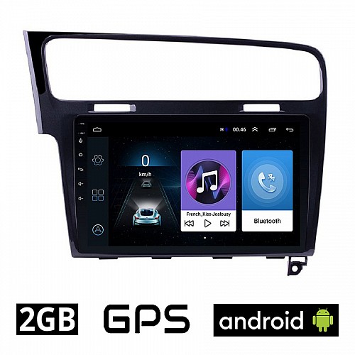 VOLKSWAGEN VW GOLF 7 (μετά το 2013) Android οθόνη αυτοκίνητου 2GB με GPS WI-FI (ηχοσύστημα αφής 10" ιντσών OEM Youtube Playstore MP3 USB Radio Bluetooth Mirrorlink, 4x60W, μαύρο) VO77-2GB