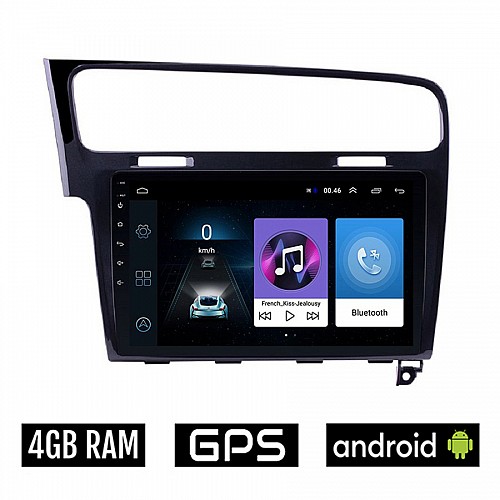 VOLKSWAGEN VW GOLF 7 (μετά το 2013) Android οθόνη αυτοκίνητου 4GB με GPS WI-FI (ηχοσύστημα αφής 10" ιντσών OEM Youtube Playstore MP3 USB Radio Bluetooth Mirrorlink, 4x60W, μαύρο)