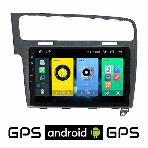 VOLKSWAGEN VW GOLF 7 (μετά το 2013) Android οθόνη αυτοκίνητου με GPS WI-FI (ηχοσύστημα αφής 10" ιντσών OEM Youtube Playstore MP3 USB Radio Bluetooth Mirrorlink εργοστασιακή, 4x60W, AUX, γκρί) VO76