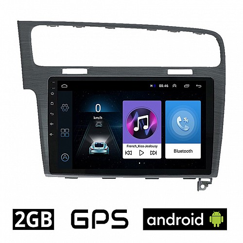 VOLKSWAGEN VW GOLF 7 (μετά το 2013) Android οθόνη αυτοκίνητου 2GB με GPS WI-FI (ηχοσύστημα αφής 10" ιντσών OEM Youtube Playstore MP3 USB Radio Bluetooth Mirrorlink, 4x60W, γκρί) VO76-2GB
