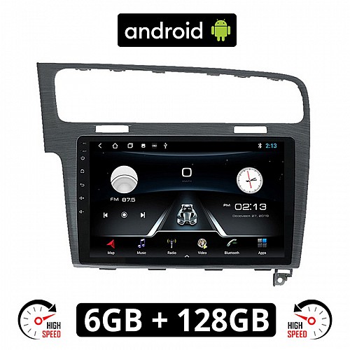 VOLKSWAGEN VW GOLF 7 (μετά το 2013) Android οθόνη αυτοκίνητου 6GB με GPS WI-FI (ηχοσύστημα αφής 10" ιντσών OEM Youtube Playstore MP3 USB Radio Bluetooth Mirrorlink, 4x60W, γκρί)  VO76-6GB