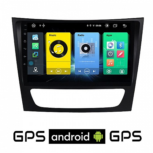 MERCEDES E W211 (2003-2009) Android οθόνη αυτοκίνητου με GPS WI-FI (ηχοσύστημα αφής 9" ιντσών OEM Youtube Playstore MP3 USB Radio Bluetooth Mirrorlink εργοστασιακή, 4x60W, Benz) ME35