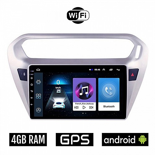 CITROEN ELYSEE (μετά το 2012) Android οθόνη αυτοκίνητου 4GB με GPS WI-FI (ηχοσύστημα αφής 9" ιντσών OEM Youtube Playstore MP3 USB Radio Bluetooth Mirrorlink εργοστασιακή, 4x60W, AUX)
