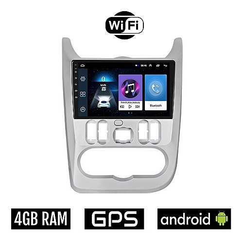 DACIA DUSTER - LOGAN - SANDERO 2006-2012 Android οθόνη αυτοκίνητου 4GB με GPS WI-FI (ηχοσύστημα αφής 9" ιντσών OEM Youtube Playstore MP3 USB Radio Bluetooth εργοστασιακή 4x60W AUX)