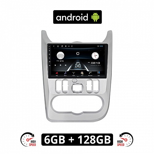 DACIA DUSTER - LOGAN - SANDERO 2006-2012 Android οθόνη αυτοκίνητου 6GB με GPS WI-FI (ηχοσύστημα αφής 9" ιντσών OEM Youtube Playstore MP3 USB Radio Bluetooth Mirrorlink εργοστασιακή, 4x60W, AUX)