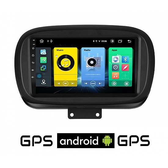 FIAT 500X (μετά το 2014) Android οθόνη αυτοκίνητου με GPS WI-FI (ηχοσύστημα αφής 9 ιντσών OEM Youtube Playstore MP3 USB Radio Bluetooth Mirrorlink εργοστασιακή, 4x60W, AUX) FI88