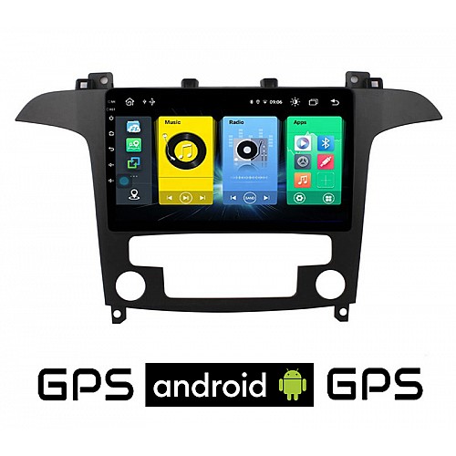 FORD S-MAX 2006 - 2014 (με αυτόματο κλιματισμό) Android οθόνη αυτοκίνητου με GPS WI-FI (ηχοσύστημα αφής 9" ιντσών OEM Youtube Playstore MP3 USB Radio Bluetooth Mirrorlink εργοστασιακή, 4x60W, AUX) FO44